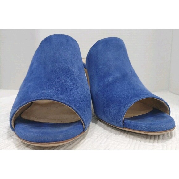 M.Gemi Blue Suede Heeled Sandals EU size 38 US 7.5 - Picture 5 of 11